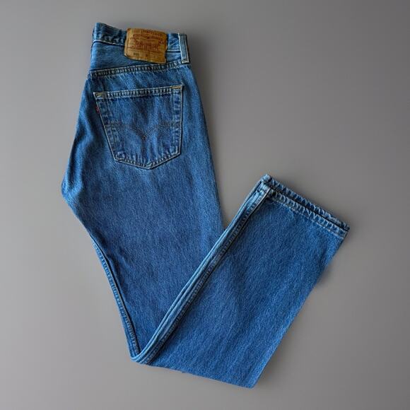 Vintage Levis 501 Jeans 30 Blue 90s Denim Made in USA Workwear Non Selvedge - Picture 1 of 10